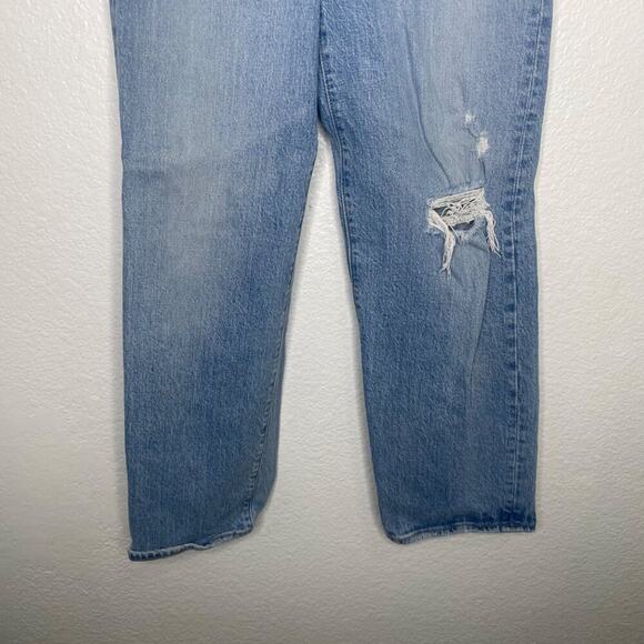 Levi's Womens Jeans Size 25 Ribcage Straight Leg Denim Blue Light Wash Casual - Picture 8 of 16